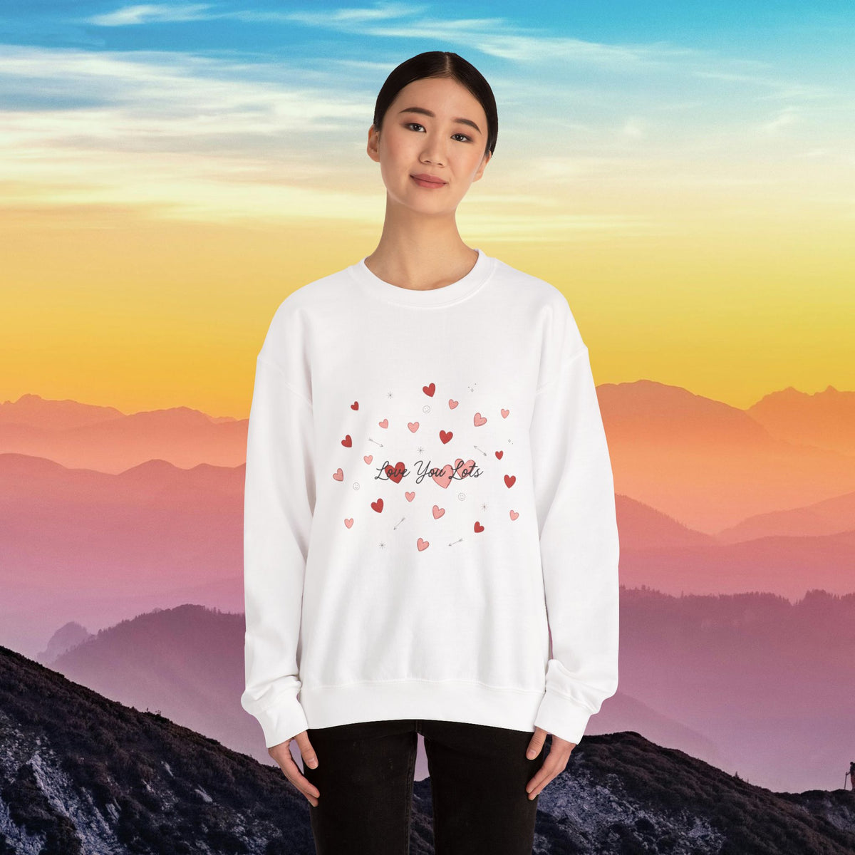 Tiny heart confetti crewneck sweatshirt