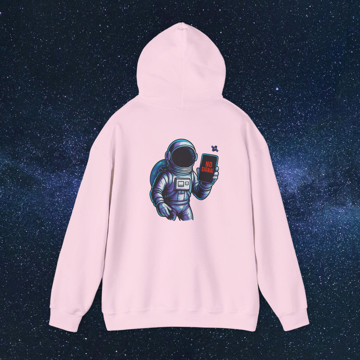 Astronaut Hoodie - 'No Signal' Space Phone Graphic Hooded Sweatshirt