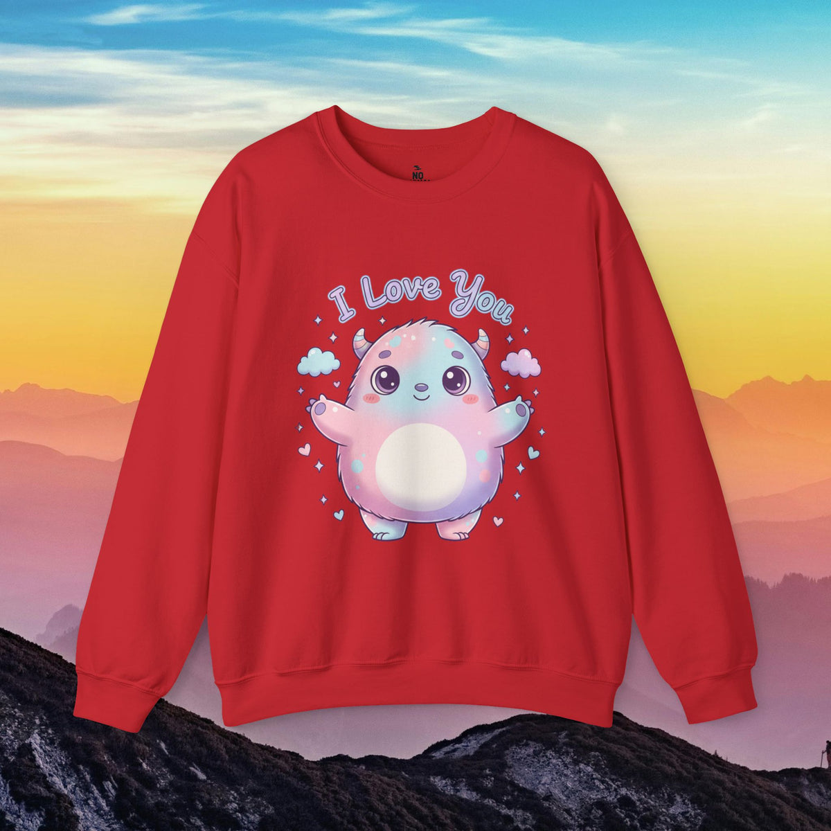 I Love You Cute Monster Crewneck Sweatshirt