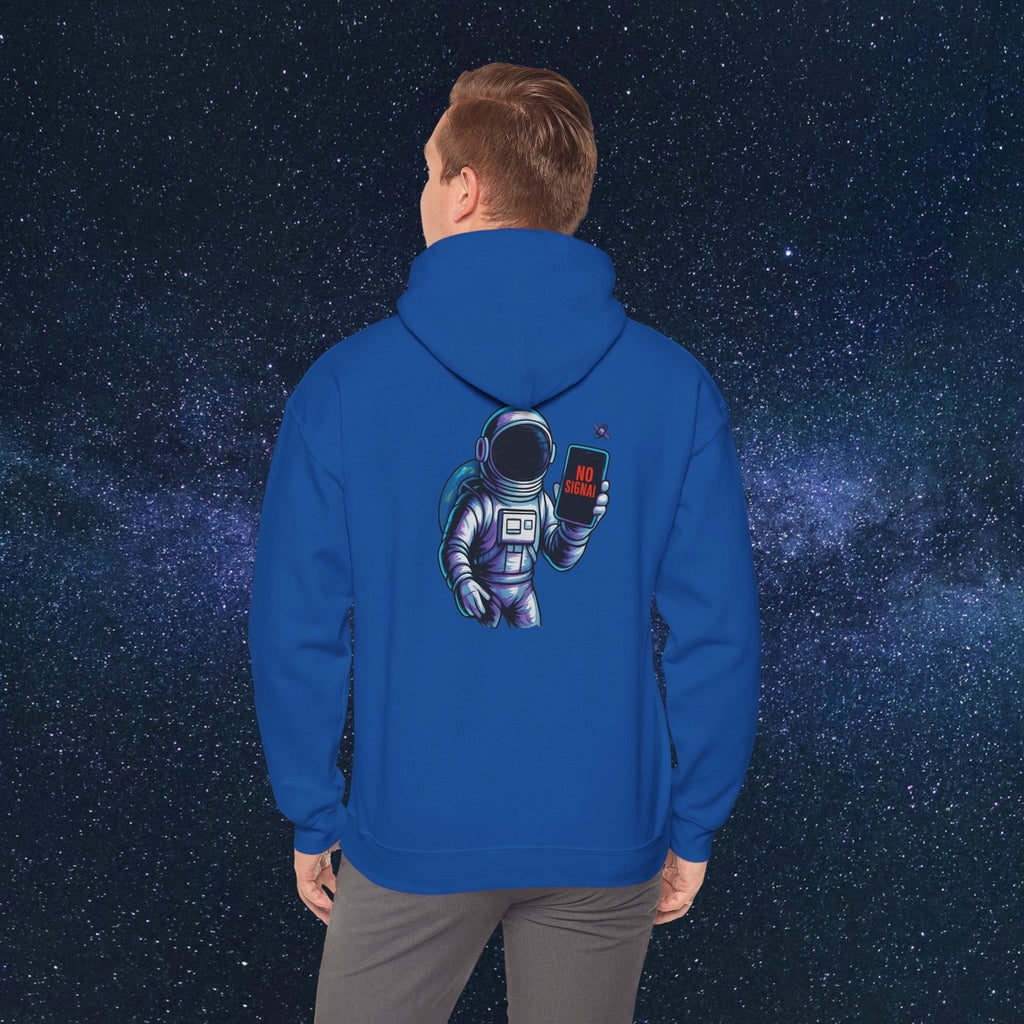 Astronaut Hoodie - 'No Signal' Space Phone Graphic Hooded Sweatshirt
