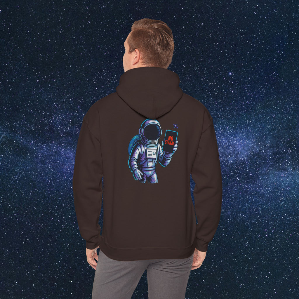 Astronaut Hoodie - 'No Signal' Space Phone Graphic Hooded Sweatshirt