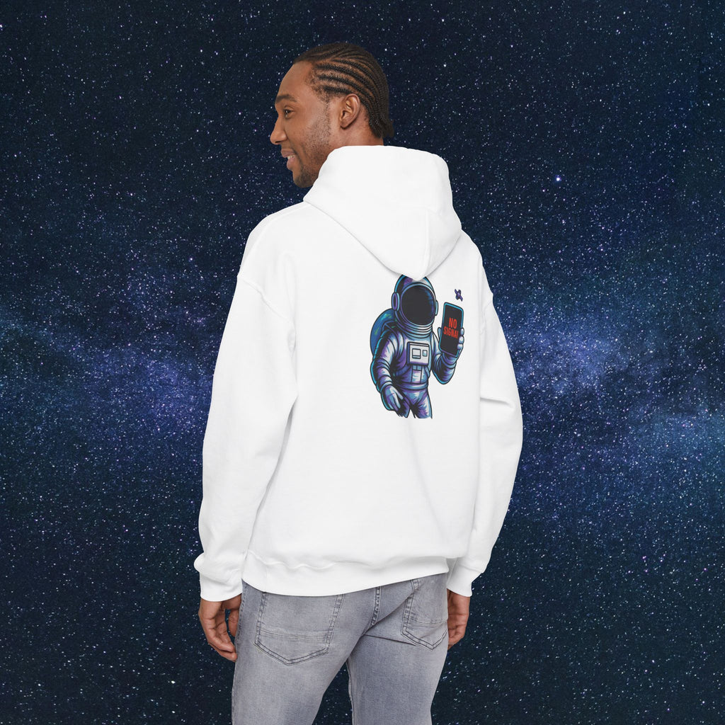 Astronaut Hoodie - 'No Signal' Space Phone Graphic Hooded Sweatshirt