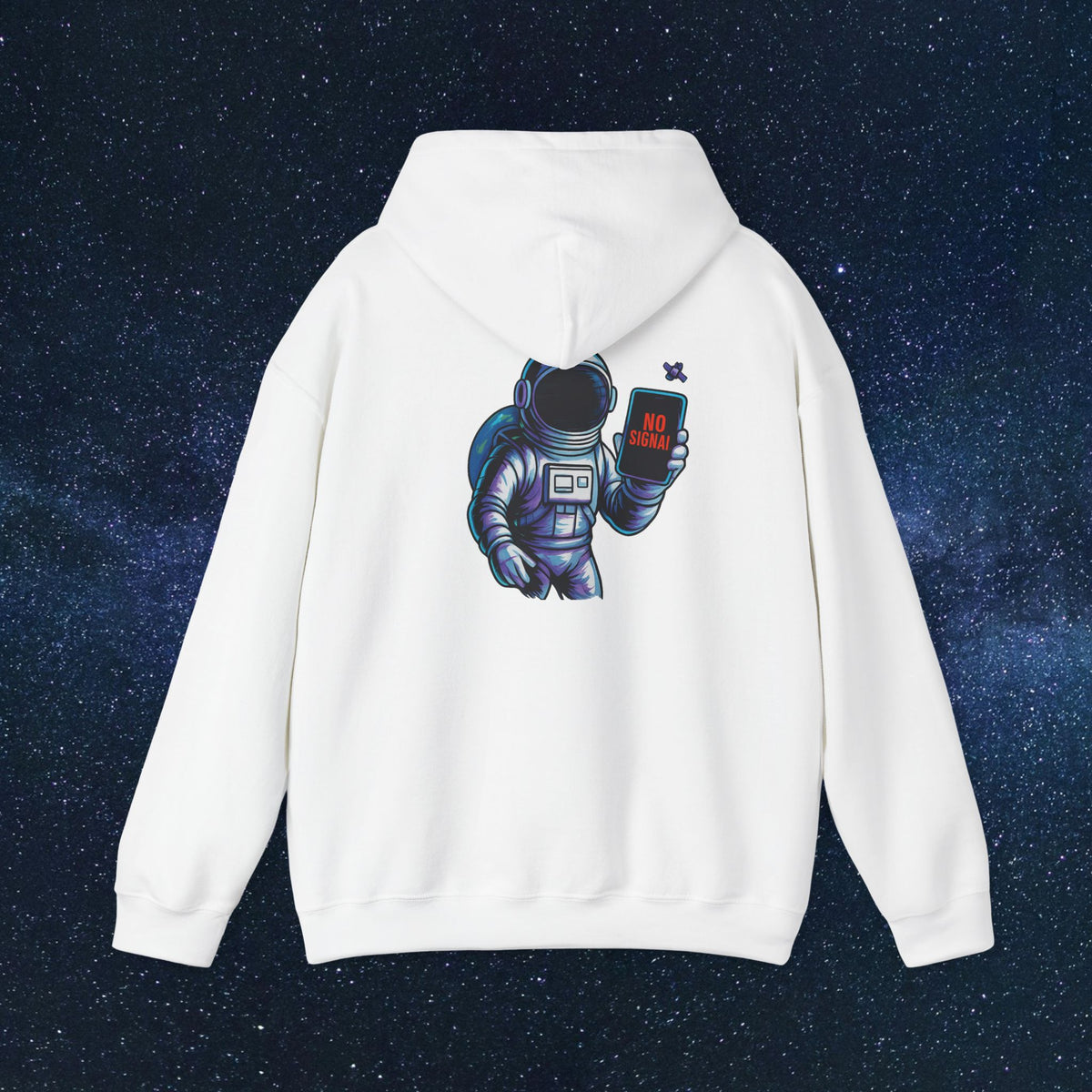 Astronaut Hoodie - 'No Signal' Space Phone Graphic Hooded Sweatshirt