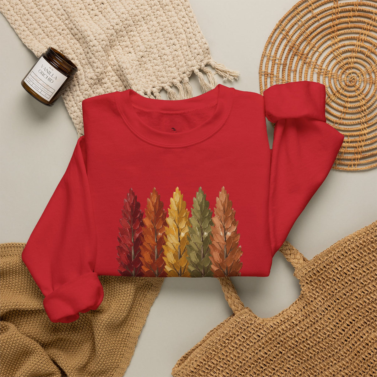 Fall Trees Sweatshirt |  Autumn Harvest Crewneck