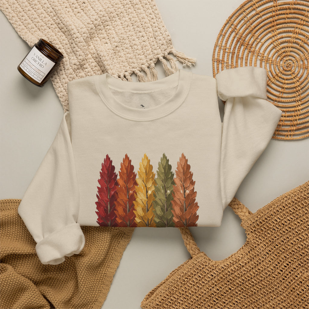 Fall Trees Sweatshirt |  Autumn Harvest Crewneck