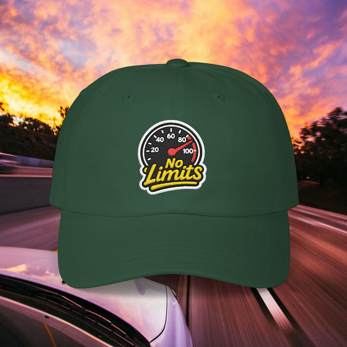 No Limits Dad Cap — Speedometer Hat