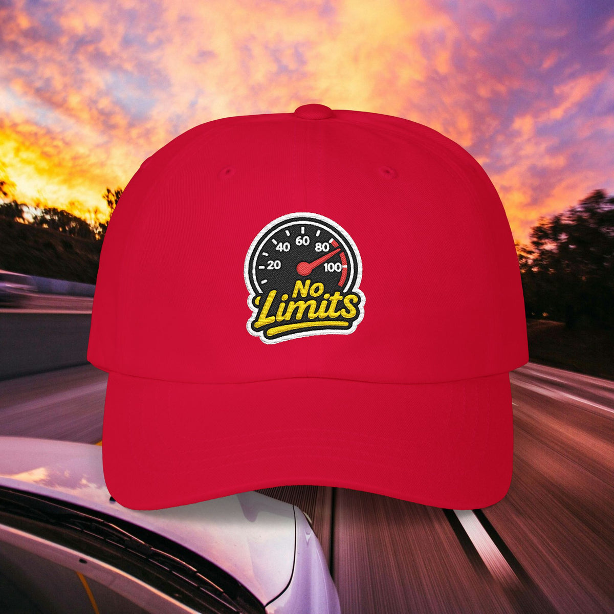 No Limits Dad Cap — Speedometer Hat