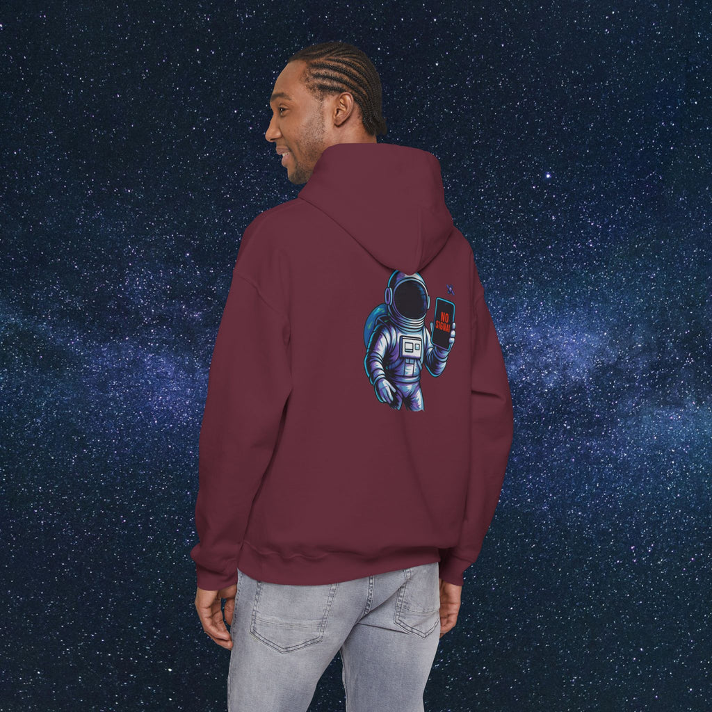 Astronaut Hoodie - 'No Signal' Space Phone Graphic Hooded Sweatshirt