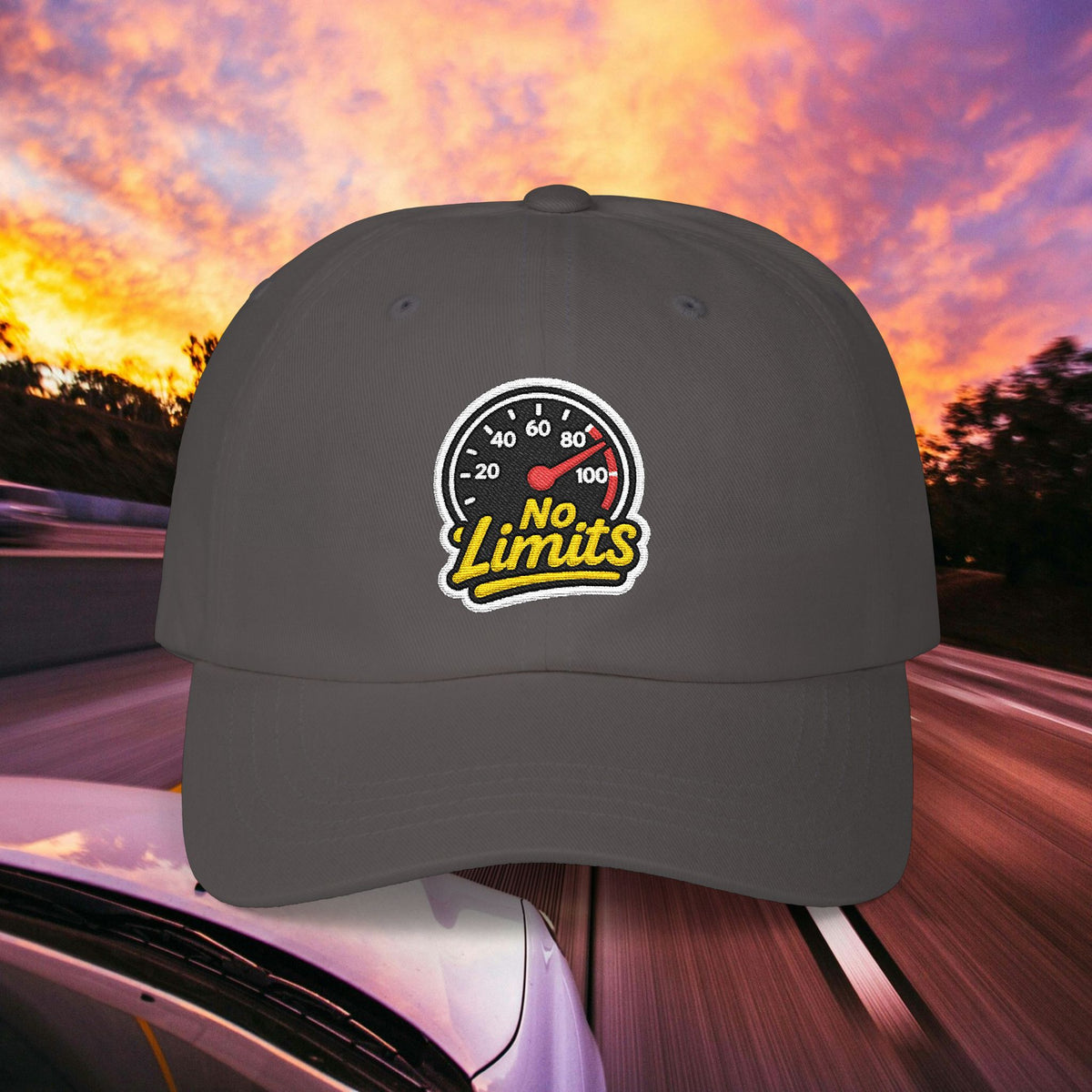 No Limits Dad Cap — Speedometer Hat