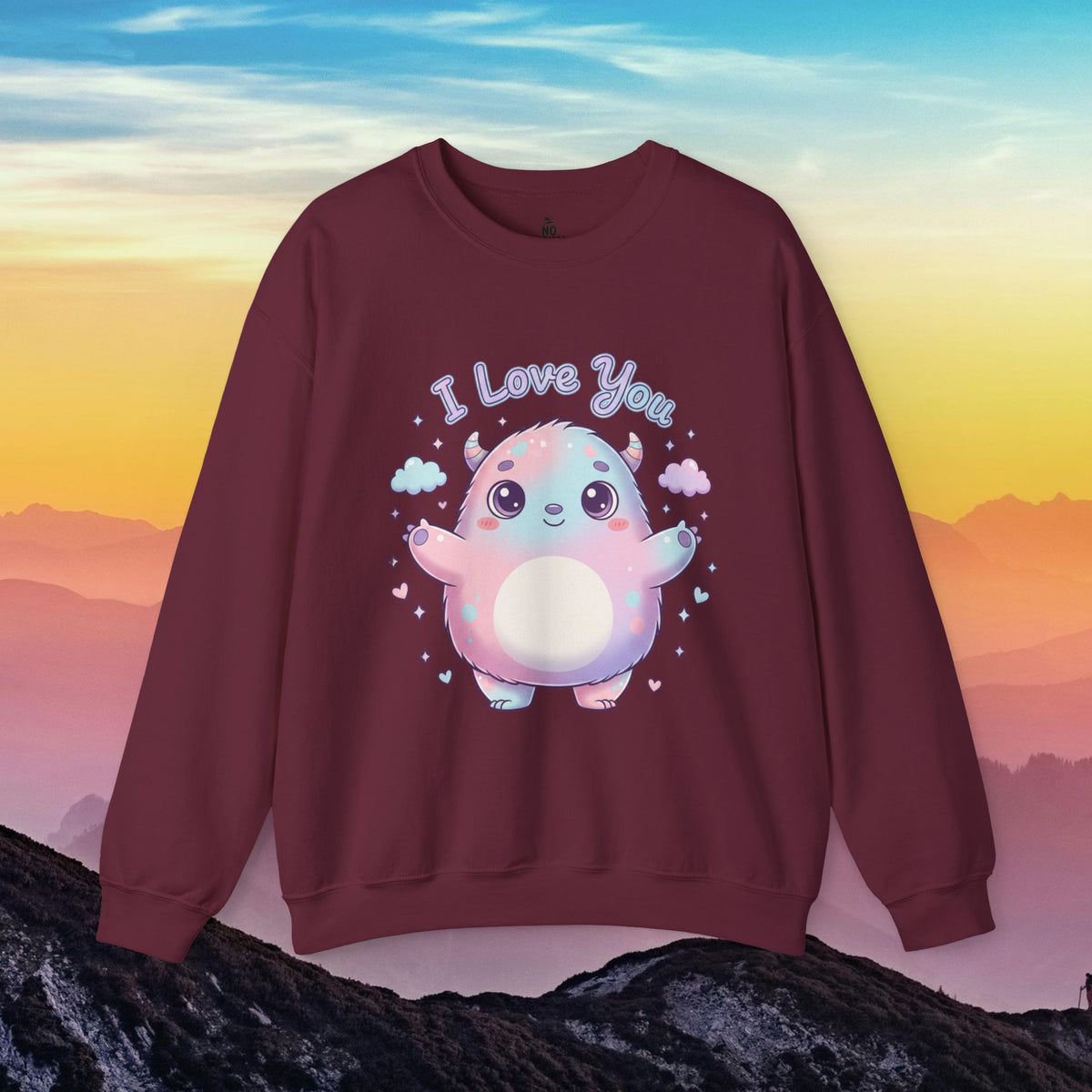 I Love You Cute Monster Crewneck Sweatshirt