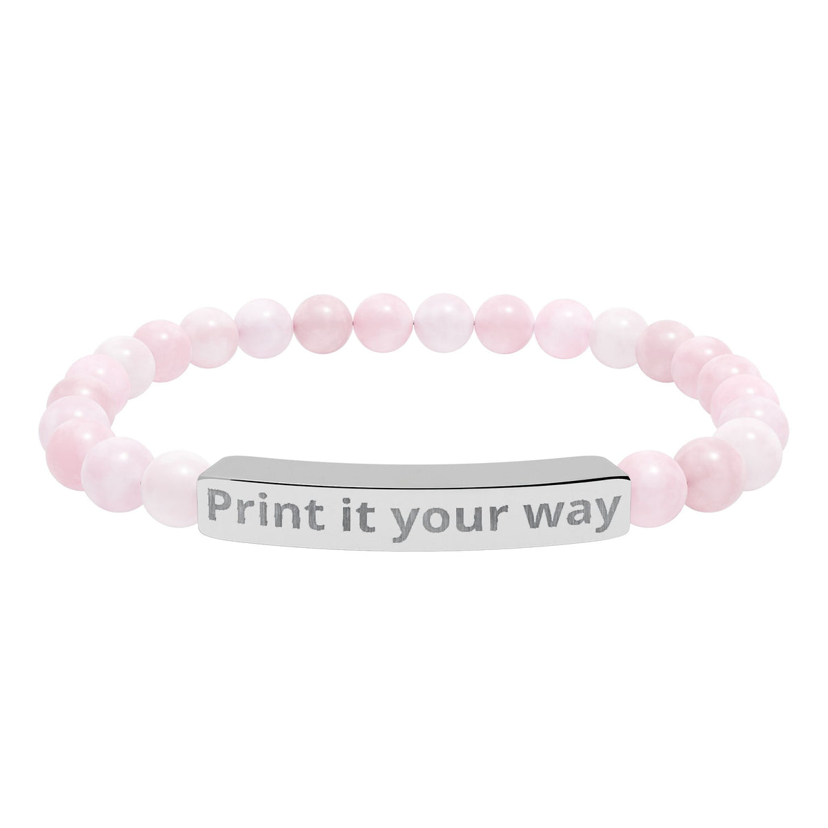 Engravable Natural Stone Stretch Bracelet