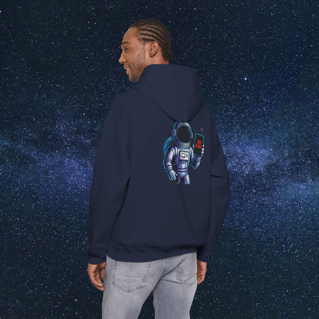 Astronaut Hoodie - 'No Signal' Space Phone Graphic Hooded Sweatshirt
