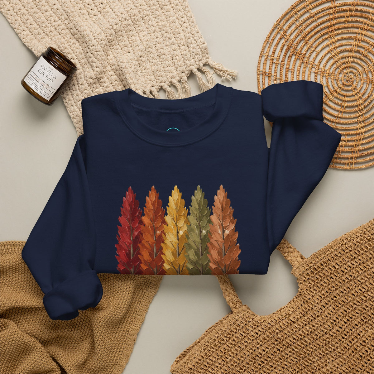 Fall Trees Sweatshirt |  Autumn Harvest Crewneck