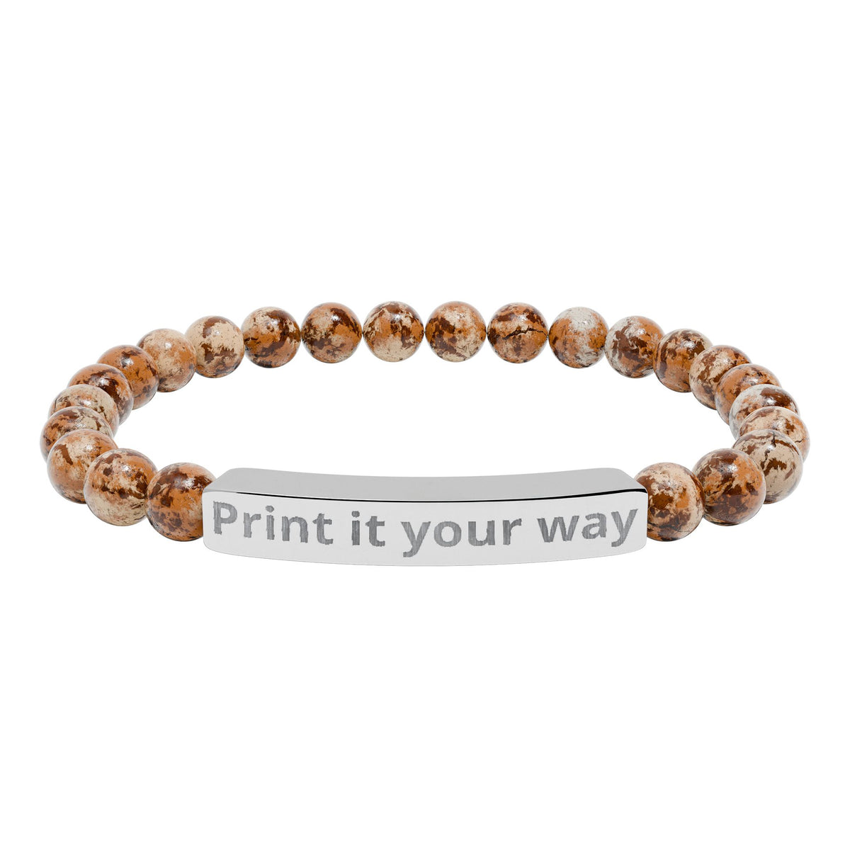 Engravable Natural Stone Stretch Bracelet