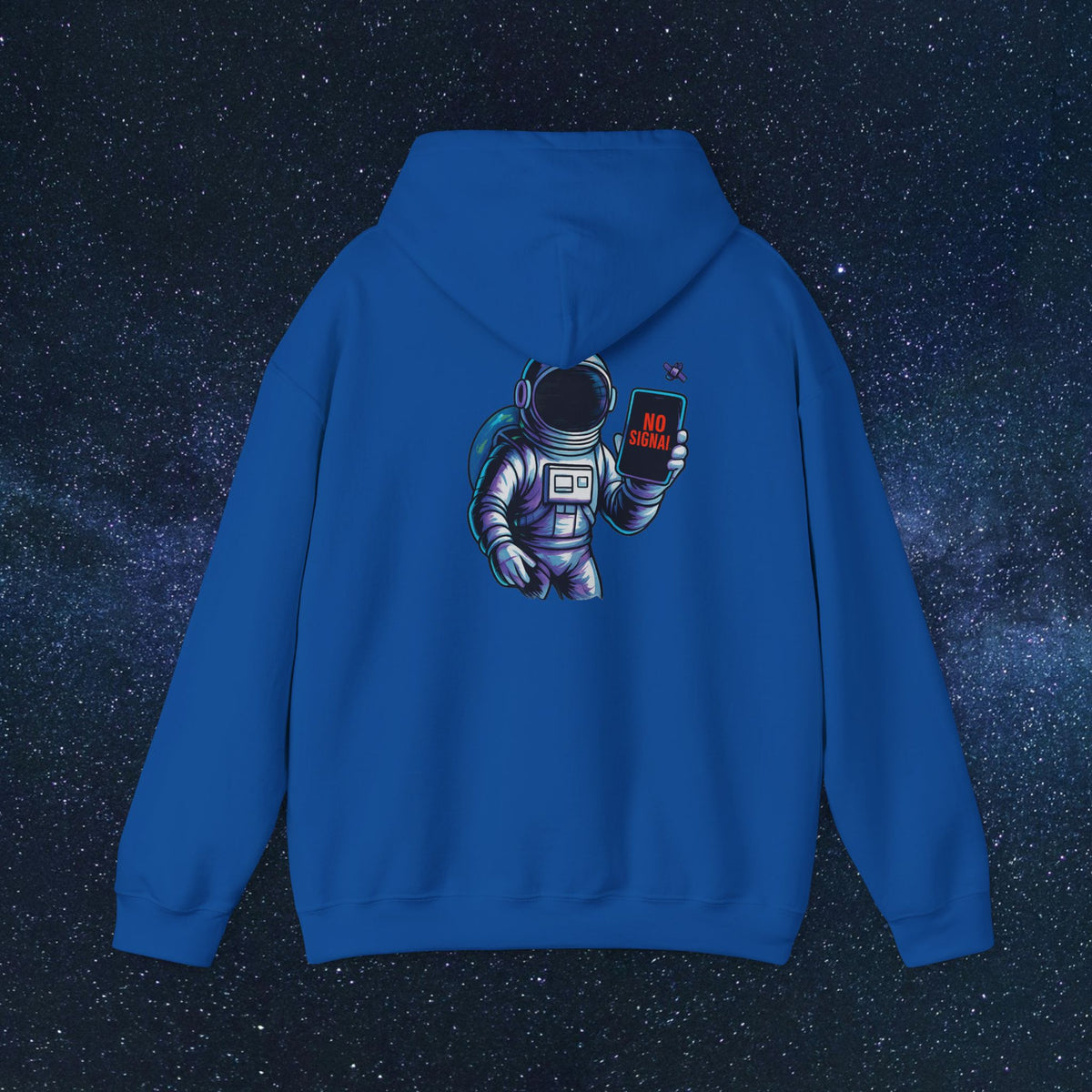 Astronaut Hoodie - 'No Signal' Space Phone Graphic Hooded Sweatshirt