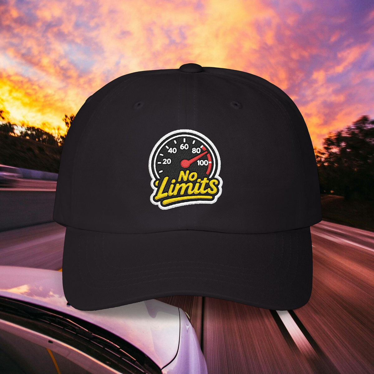 No Limits Dad Cap — Speedometer Hat