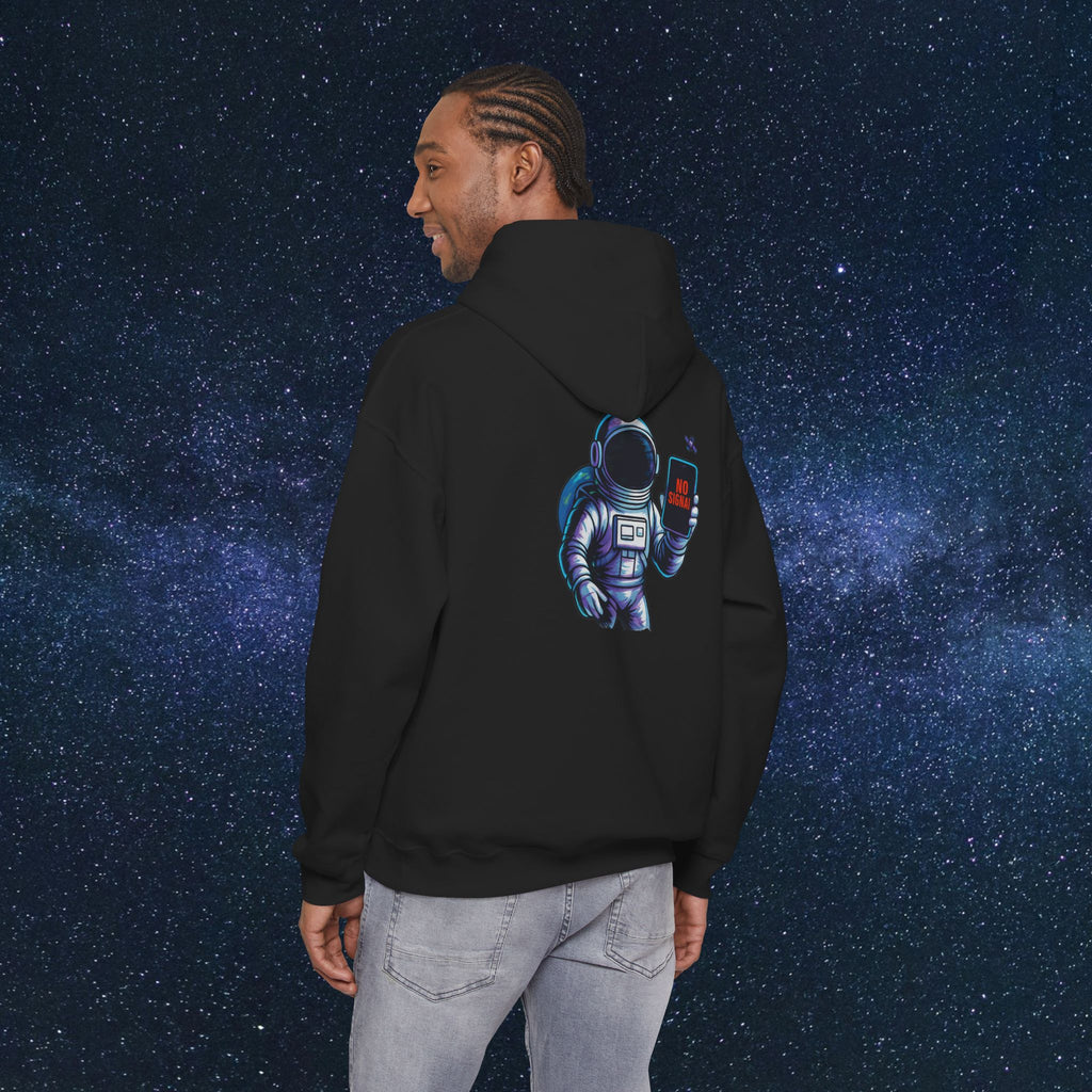 Astronaut Hoodie - 'No Signal' Space Phone Graphic Hooded Sweatshirt