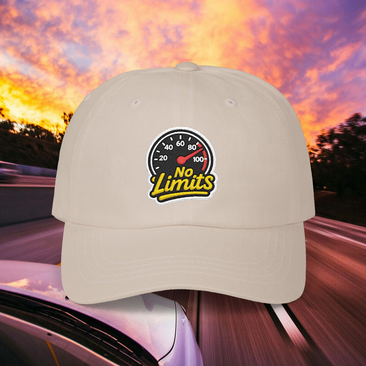 No Limits Dad Cap — Speedometer Hat