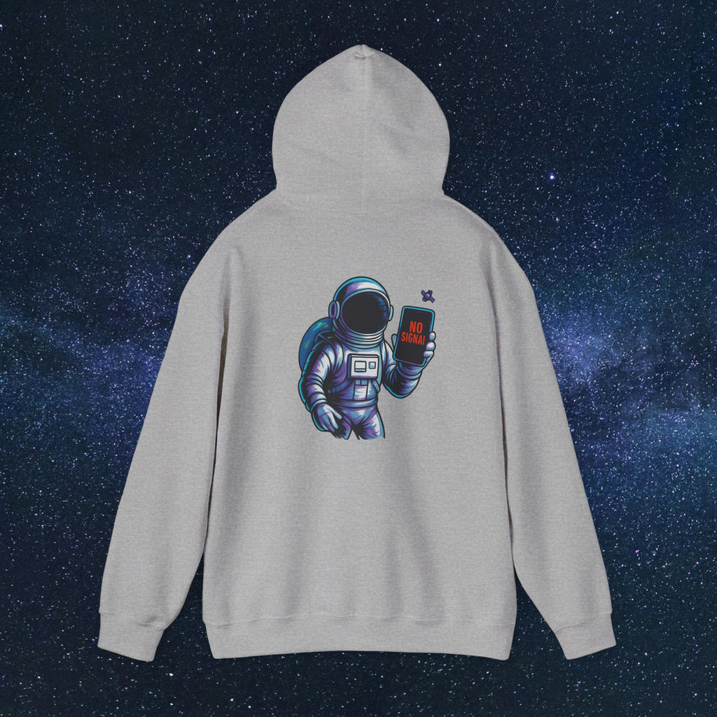 Astronaut Hoodie - 'No Signal' Space Phone Graphic Hooded Sweatshirt