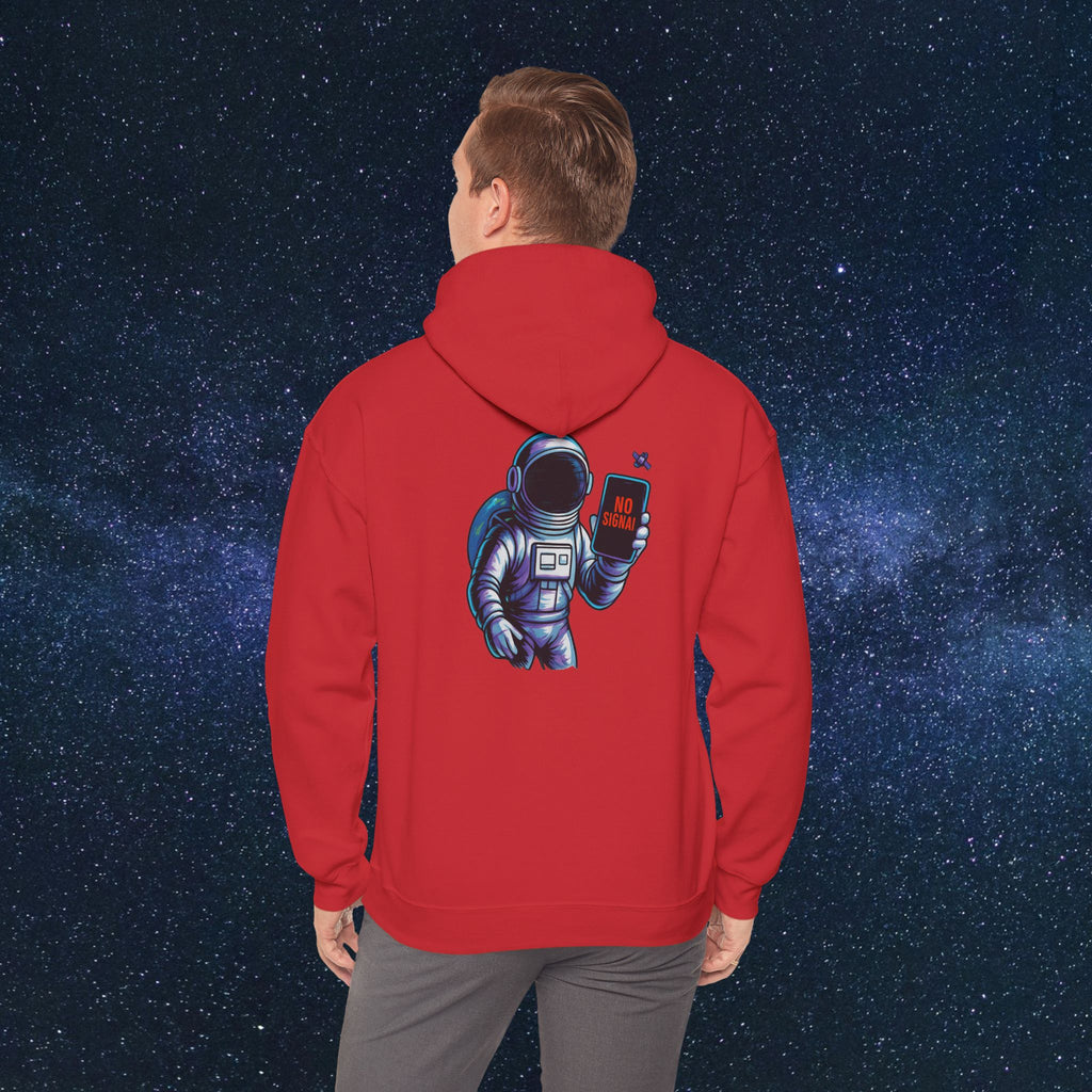 Astronaut Hoodie - 'No Signal' Space Phone Graphic Hooded Sweatshirt