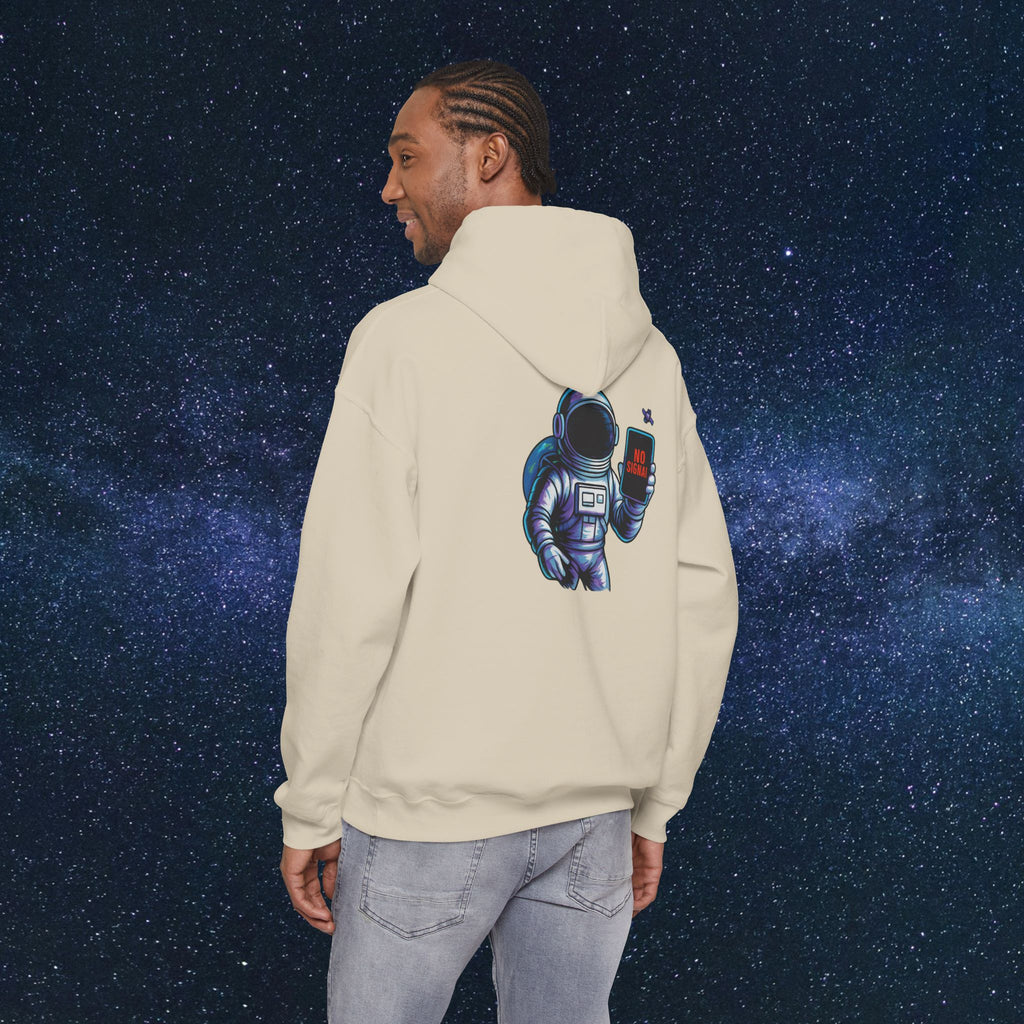 Astronaut Hoodie - 'No Signal' Space Phone Graphic Hooded Sweatshirt