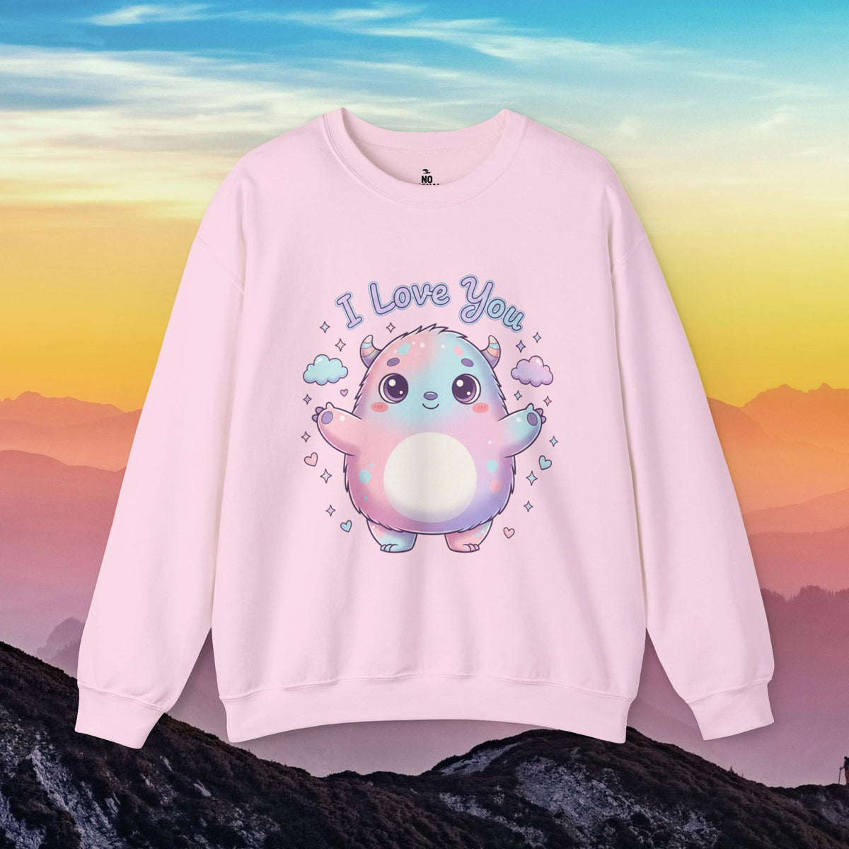 I Love You Cute Monster Crewneck Sweatshirt