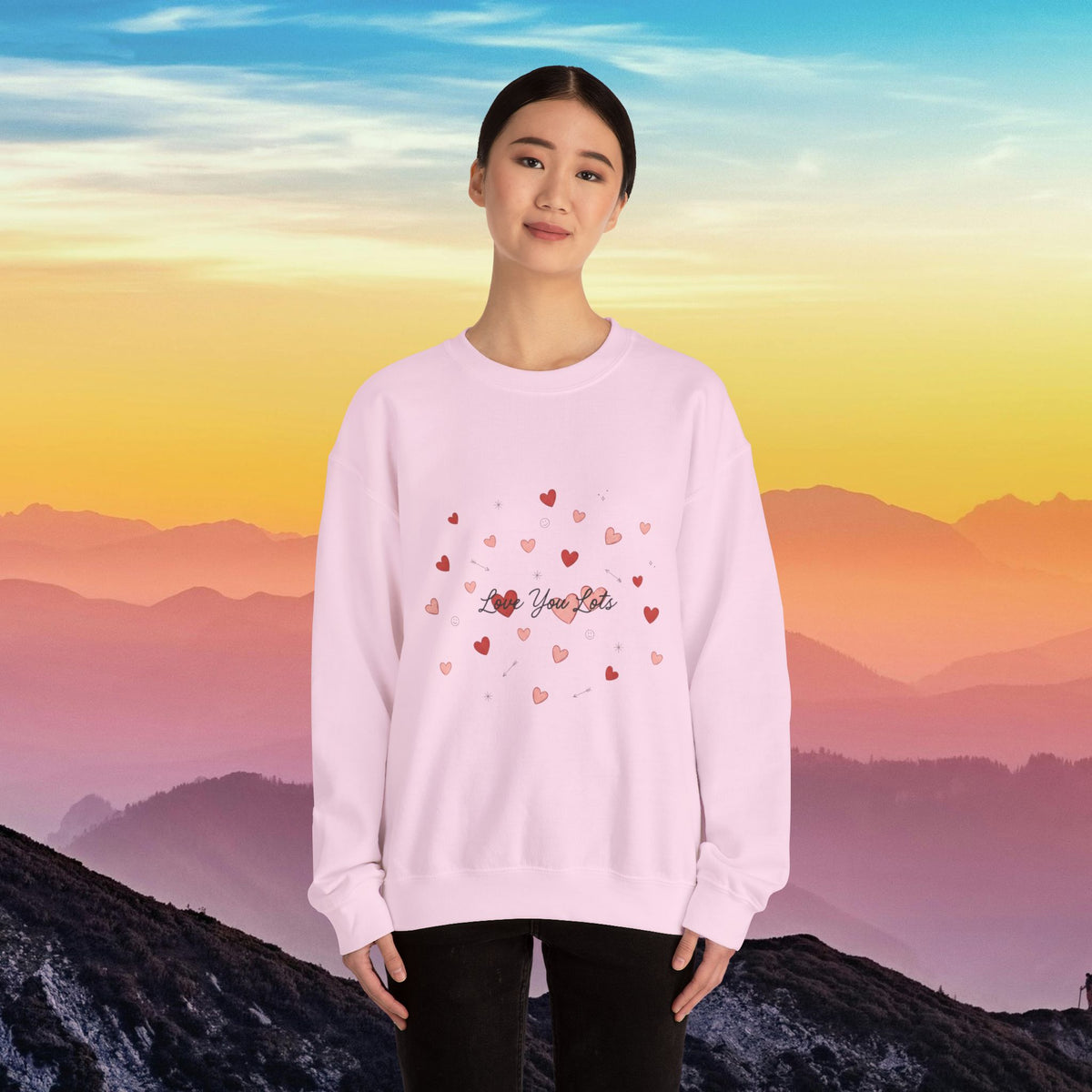 Tiny heart confetti crewneck sweatshirt
