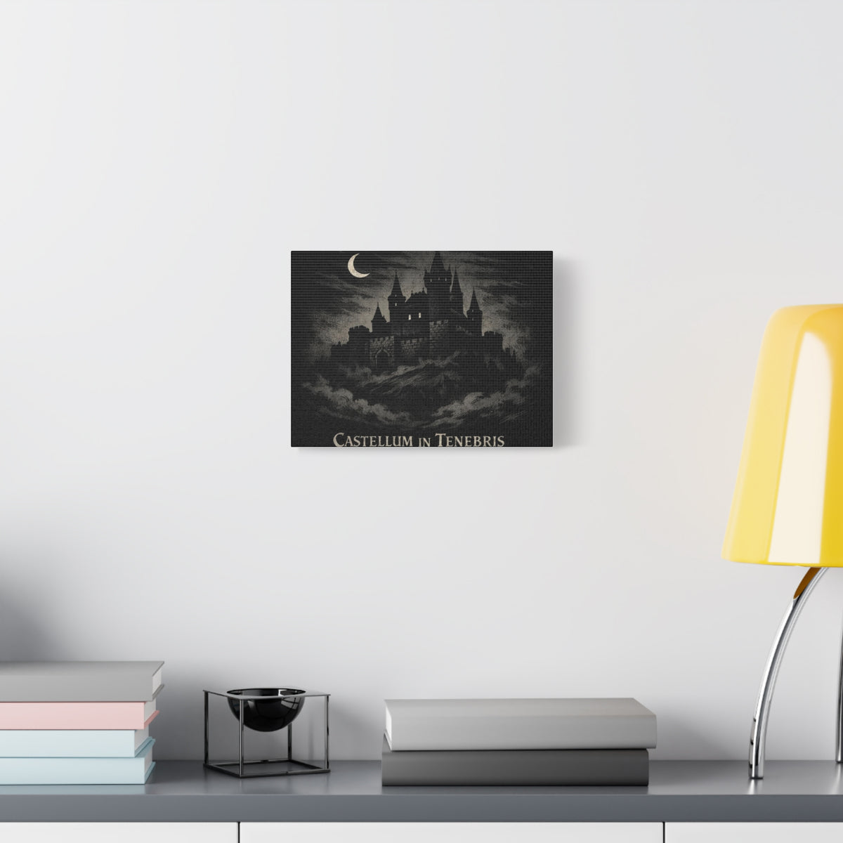 Gothic Castle Wall Art Canvas - "Castellum in Tenebris"
