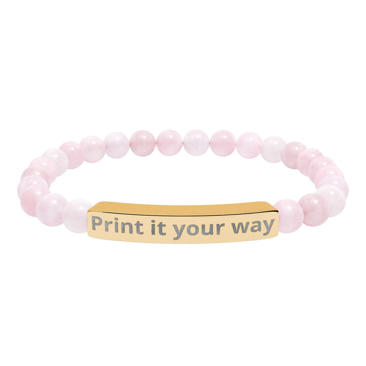 Engravable Natural Stone Stretch Bracelet