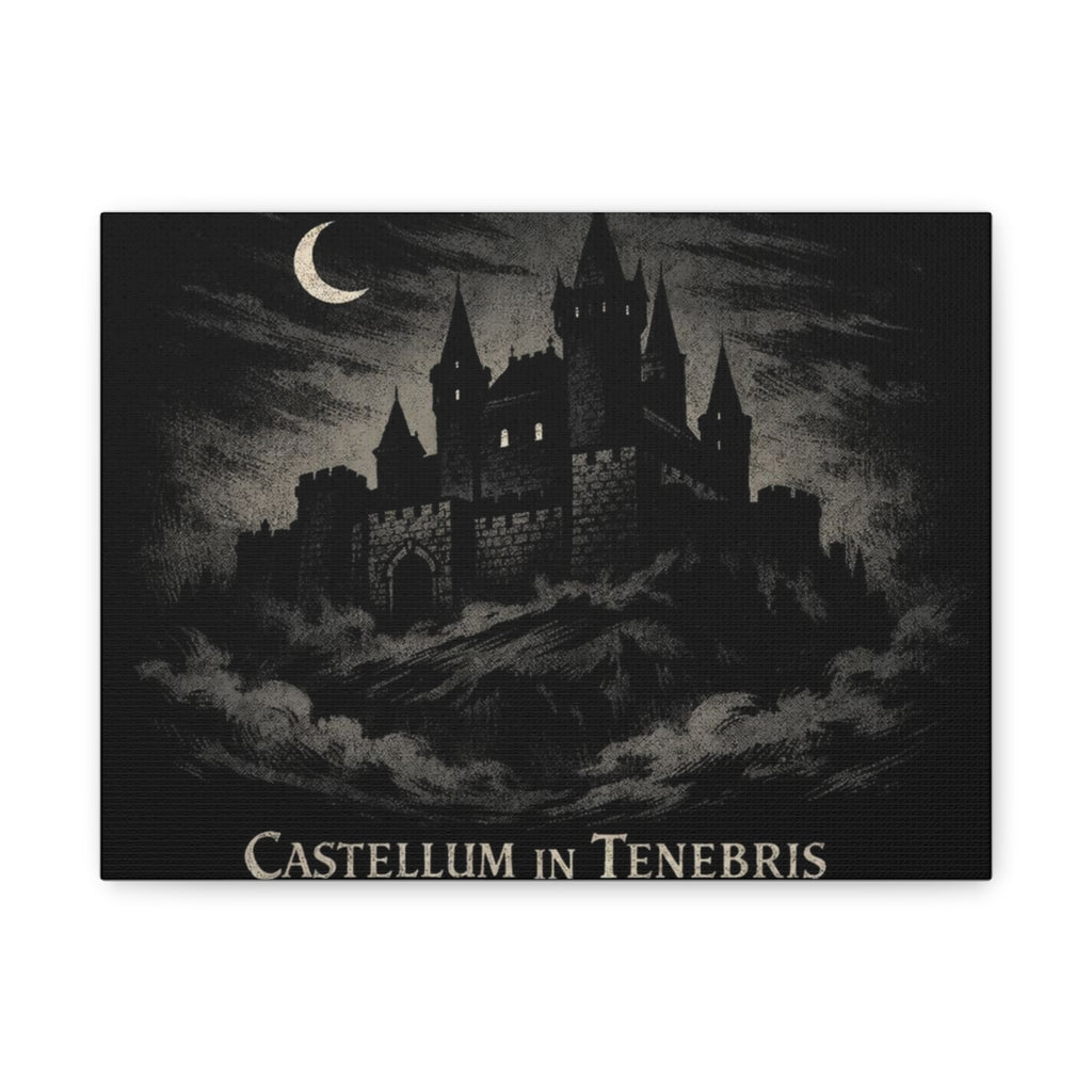 Gothic Castle Wall Art Canvas - "Castellum in Tenebris"