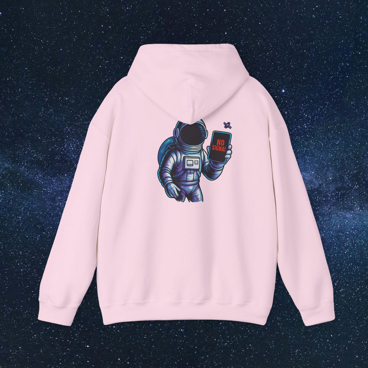 Astronaut Hoodie - 'No Signal' Space Phone Graphic Hooded Sweatshirt