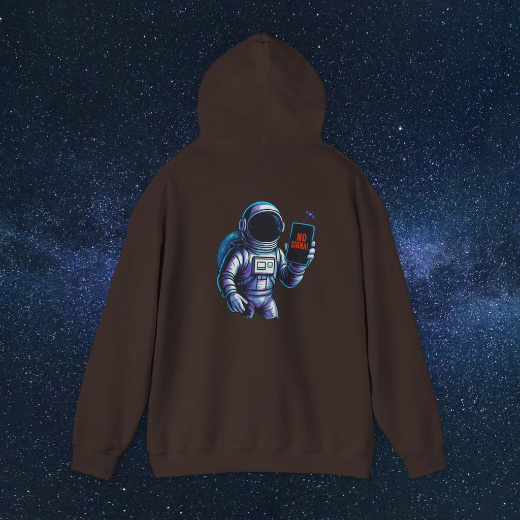Astronaut Hoodie - 'No Signal' Space Phone Graphic Hooded Sweatshirt