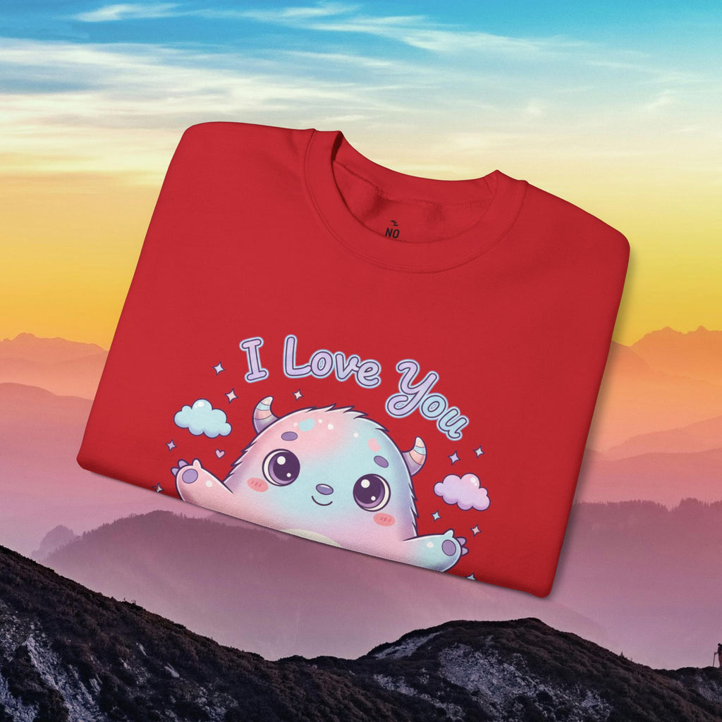 I Love You Cute Monster Crewneck Sweatshirt