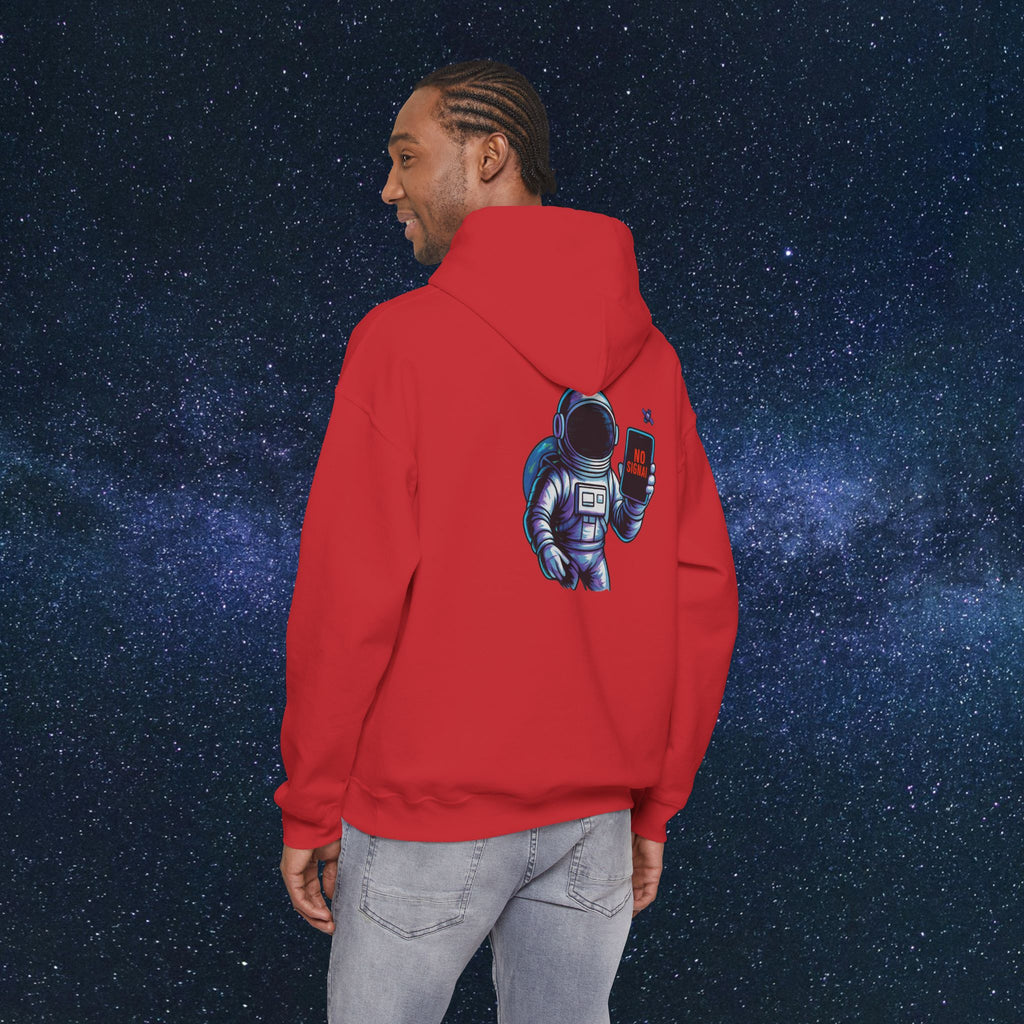 Astronaut Hoodie - 'No Signal' Space Phone Graphic Hooded Sweatshirt