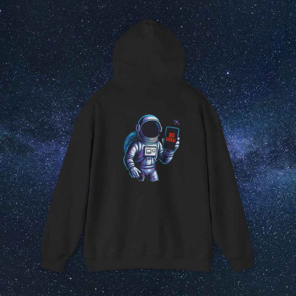 Astronaut Hoodie - 'No Signal' Space Phone Graphic Hooded Sweatshirt