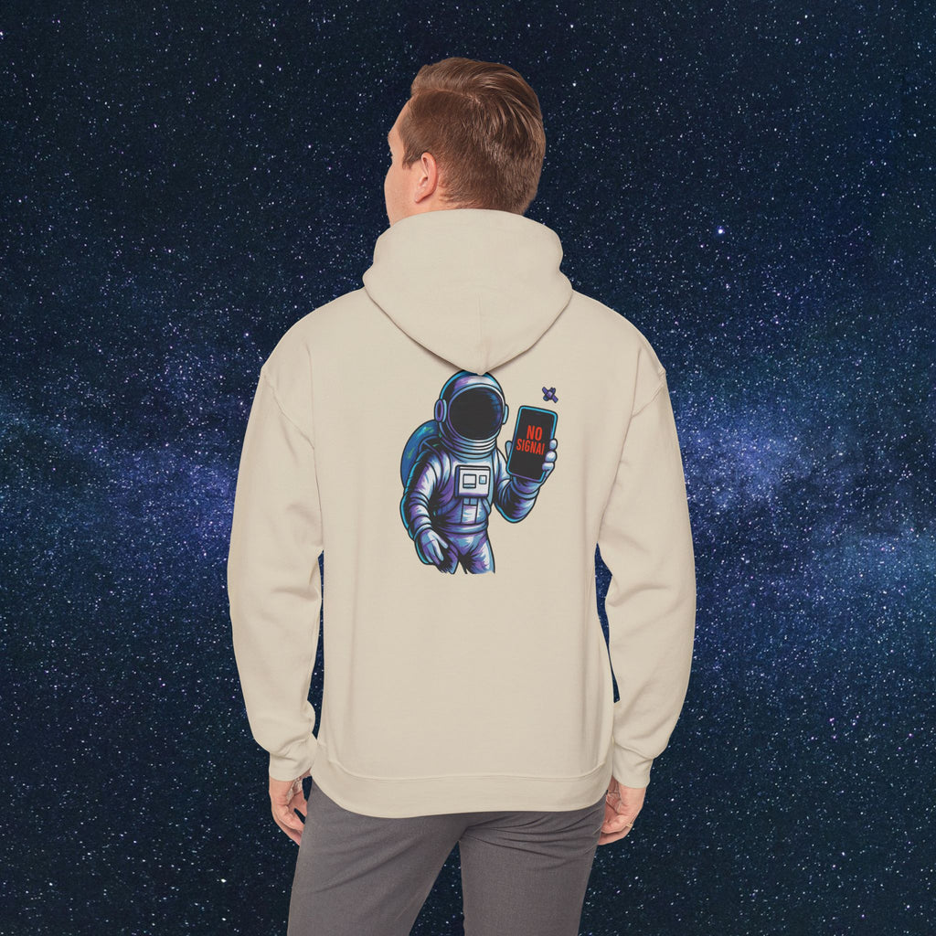 Astronaut Hoodie - 'No Signal' Space Phone Graphic Hooded Sweatshirt