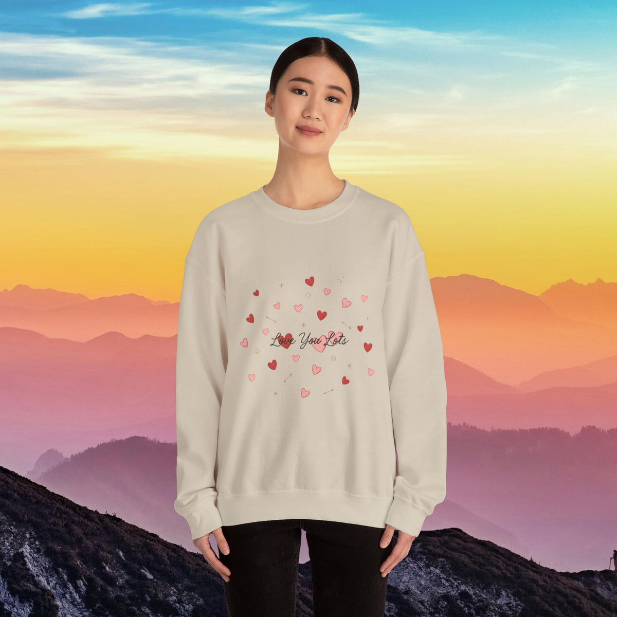 Tiny heart confetti crewneck sweatshirt