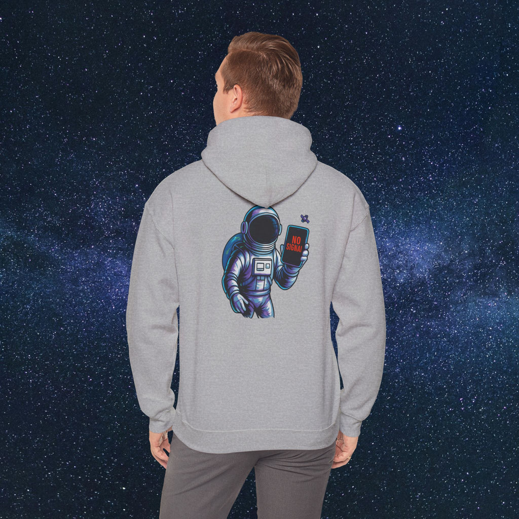 Astronaut Hoodie - 'No Signal' Space Phone Graphic Hooded Sweatshirt