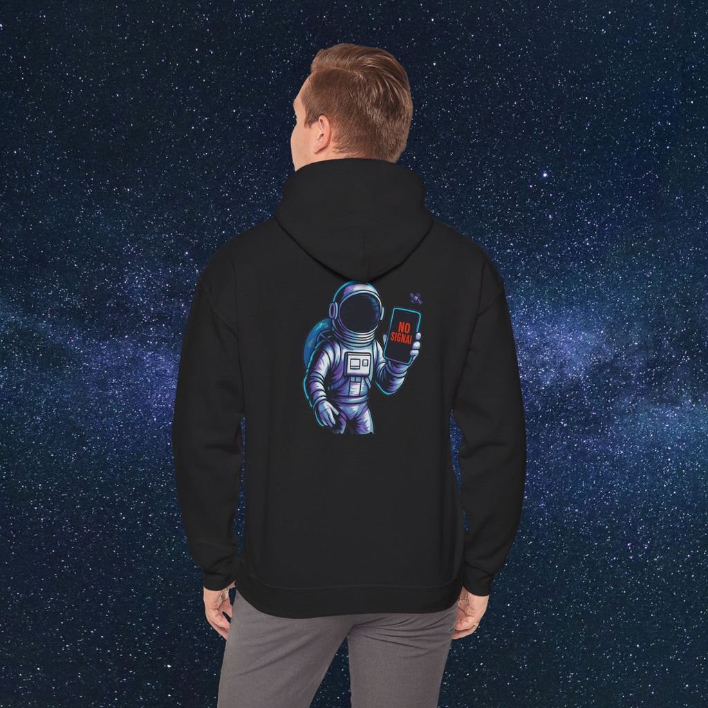 Astronaut Hoodie - 'No Signal' Space Phone Graphic Hooded Sweatshirt