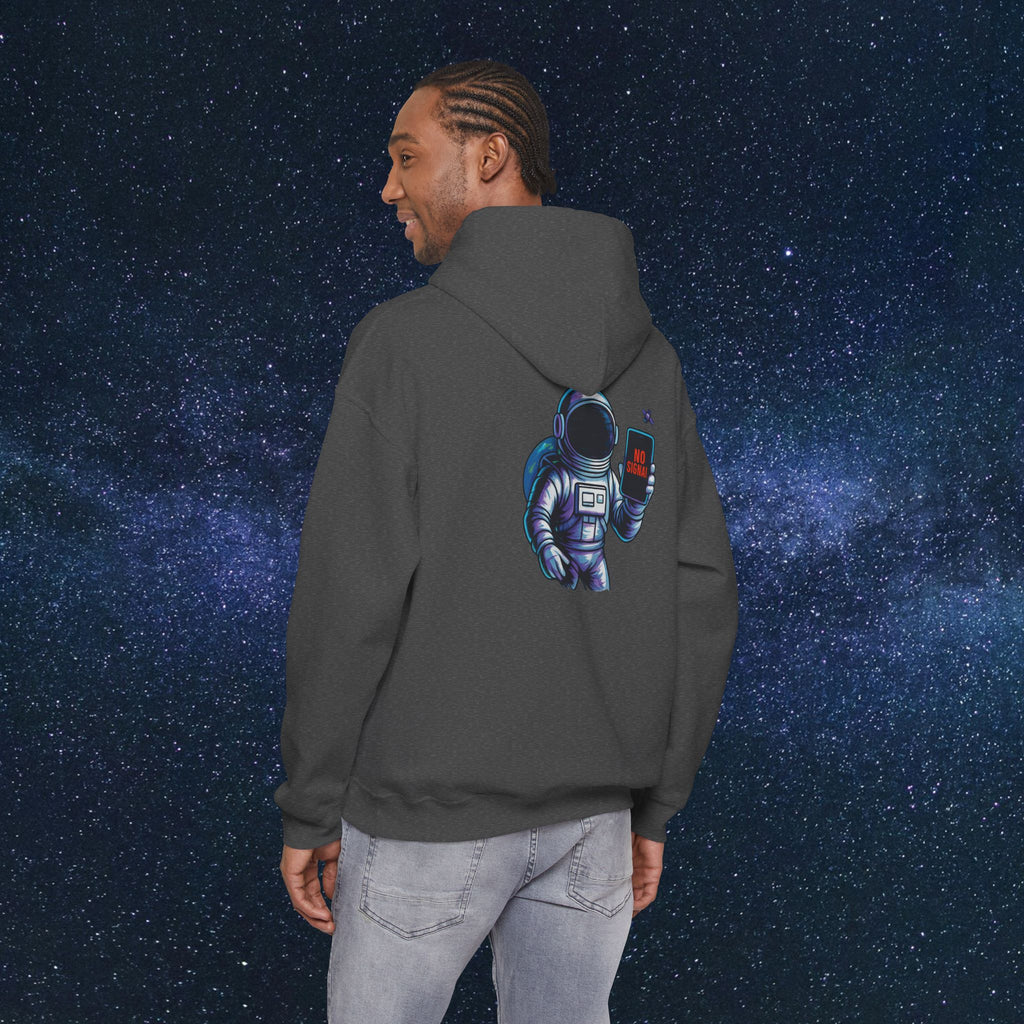 Astronaut Hoodie - 'No Signal' Space Phone Graphic Hooded Sweatshirt