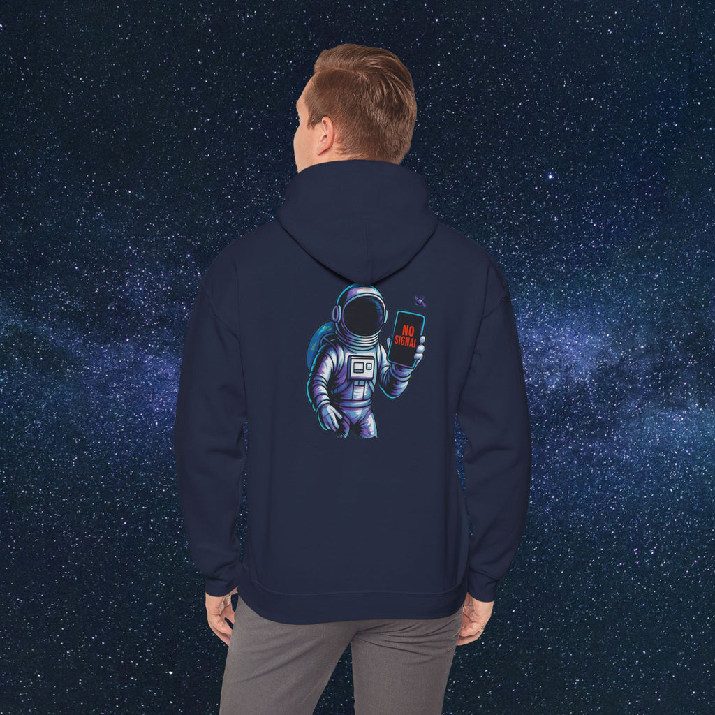 Astronaut Hoodie - 'No Signal' Space Phone Graphic Hooded Sweatshirt
