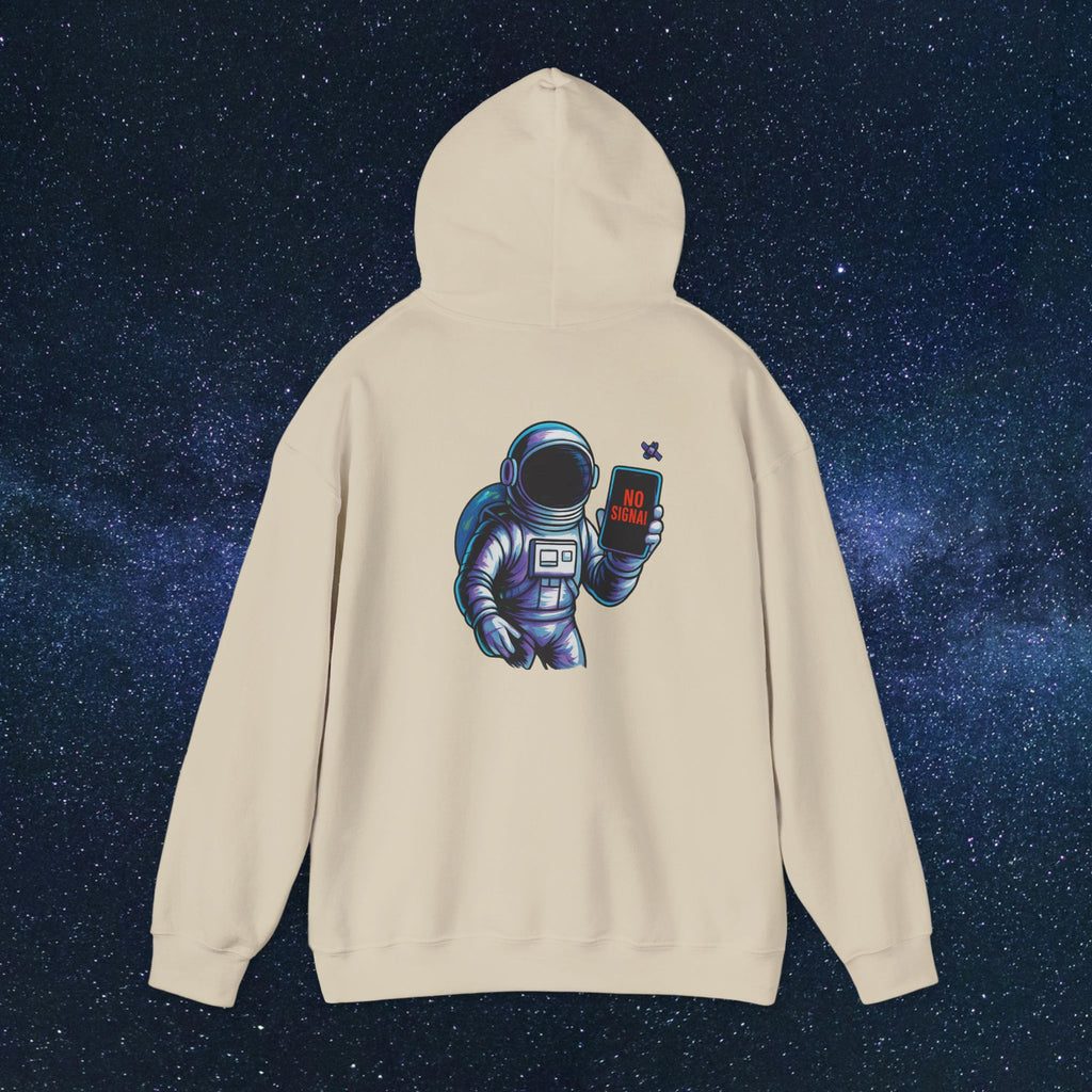 Astronaut Hoodie - 'No Signal' Space Phone Graphic Hooded Sweatshirt