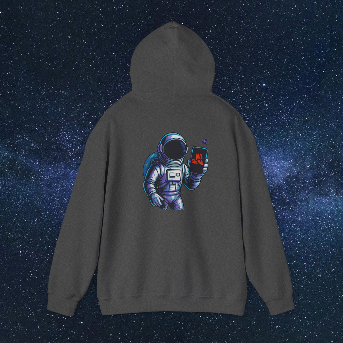 Astronaut Hoodie - 'No Signal' Space Phone Graphic Hooded Sweatshirt