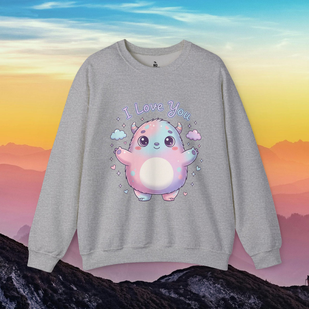 I Love You Cute Monster Crewneck Sweatshirt