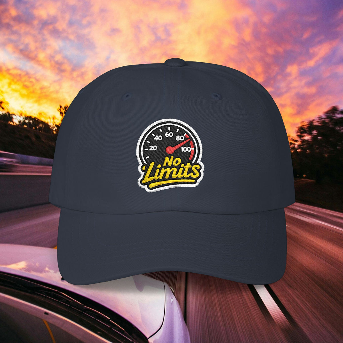 No Limits Dad Cap — Speedometer Hat